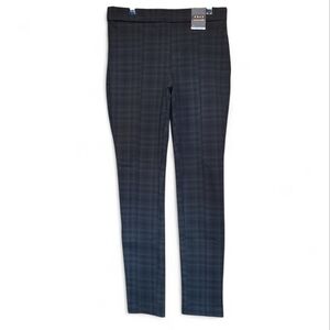Women's Dash Ponte Plaid Leggings Black & Charcoal Med NWT's